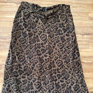 Cheetah print midi skirt